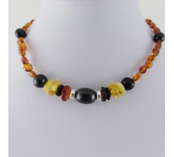 Uśmierzacz bólu i ochrona EMF Naszyjnik z bursztynu z szungitem dla dzieci