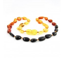 Multicolor Amber teething baby necklace - pain reliever