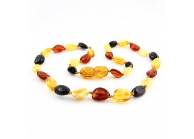 amber teething necklace multicolor baby