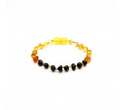 Bransoletka dla dziecka z bursztynem - uśmierzacz bólu