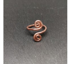 Thin hammered copper ring
