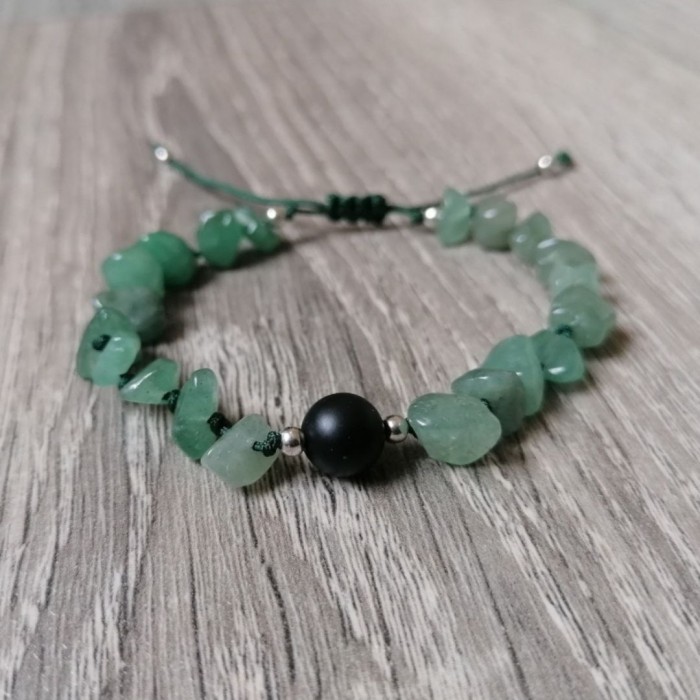 Crystals bracelets with Shungite ball - green aventurine