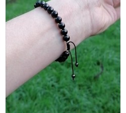 I am enough beaded bracelet - Shungite healing bracelet