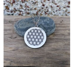 Shungite necklace - stainless steel