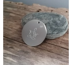 Necklace with symbol and Shungite mineral