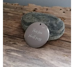 Necklace with symbol and Shungite mineral