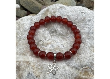 Carnelian stone bead bracelet