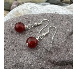 Red carnelian earrings