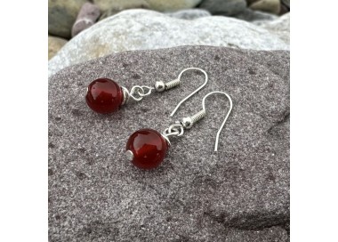 Red carnelian earrings