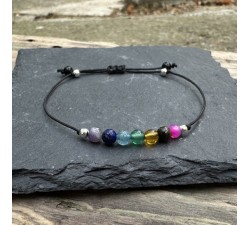 7 chakra bracelet real stones