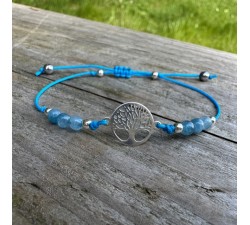 light blue jade bracelet with sterling silver lucky tree