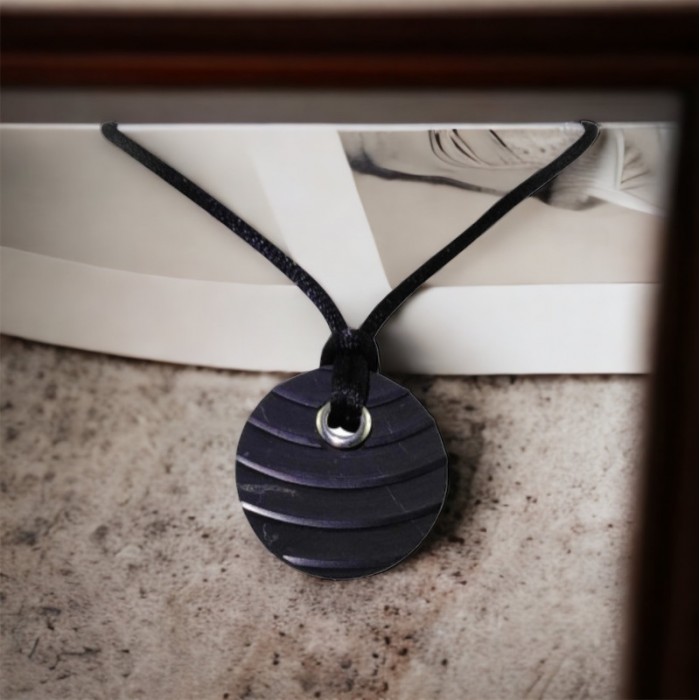 Naszyjnik z kamieniem ochronnym - szungit - ochrona emf