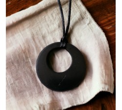 Naszyjnik z kamieniem ochronnym - szungit - ochrona emf