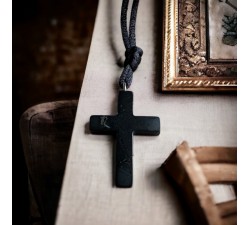 Naszyjnik z kamieniem ochronnym - szungit - ochrona emf