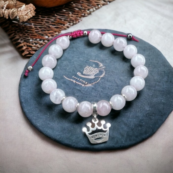 Natural rose quartz bracelet