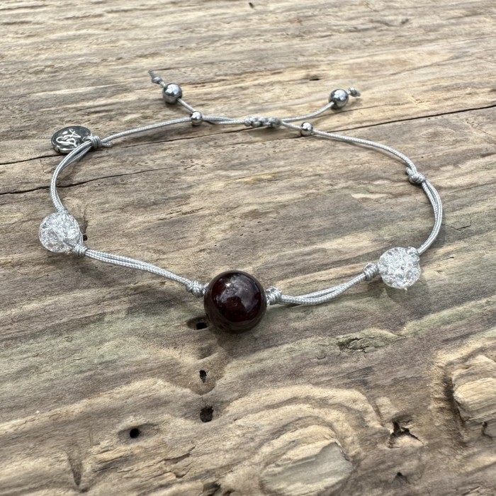 Garnet with Crystal stone bracelet