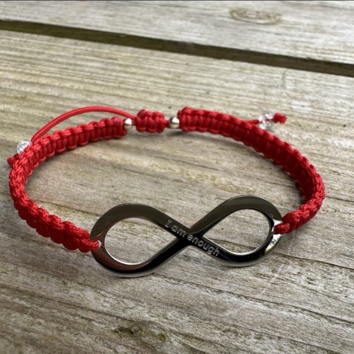 Infinity symbol - I am enough bracelet with Crystal stone