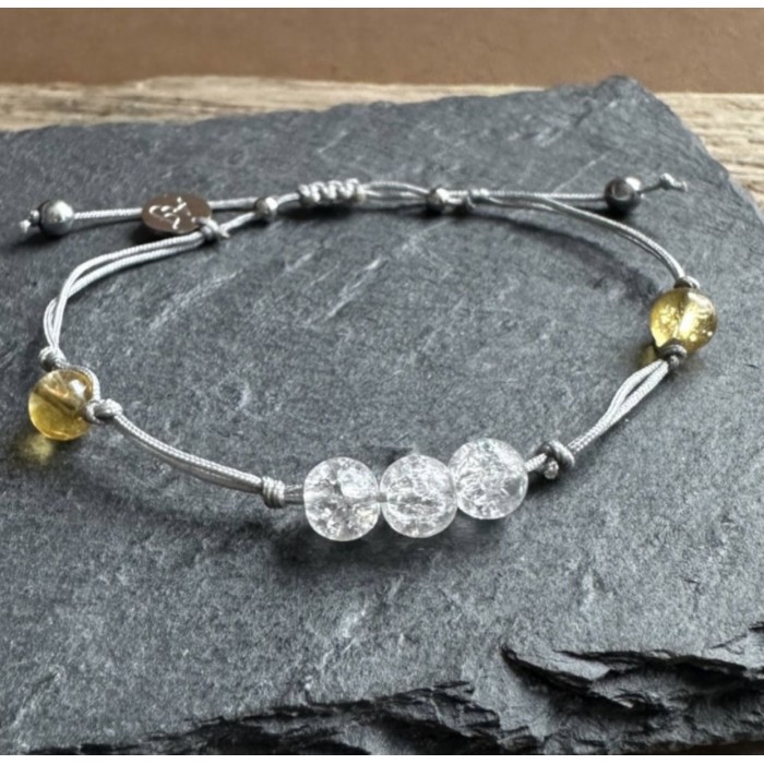 Citrine crystal bracelet with Crystal stone