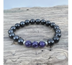EMF protection bracelet - Shungite with natural stones