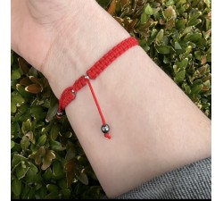 Bransoletka na sznurku drzewko szczęścia z szungitem