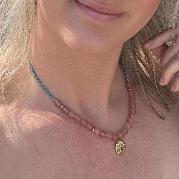 Necklace made from cherry crystal