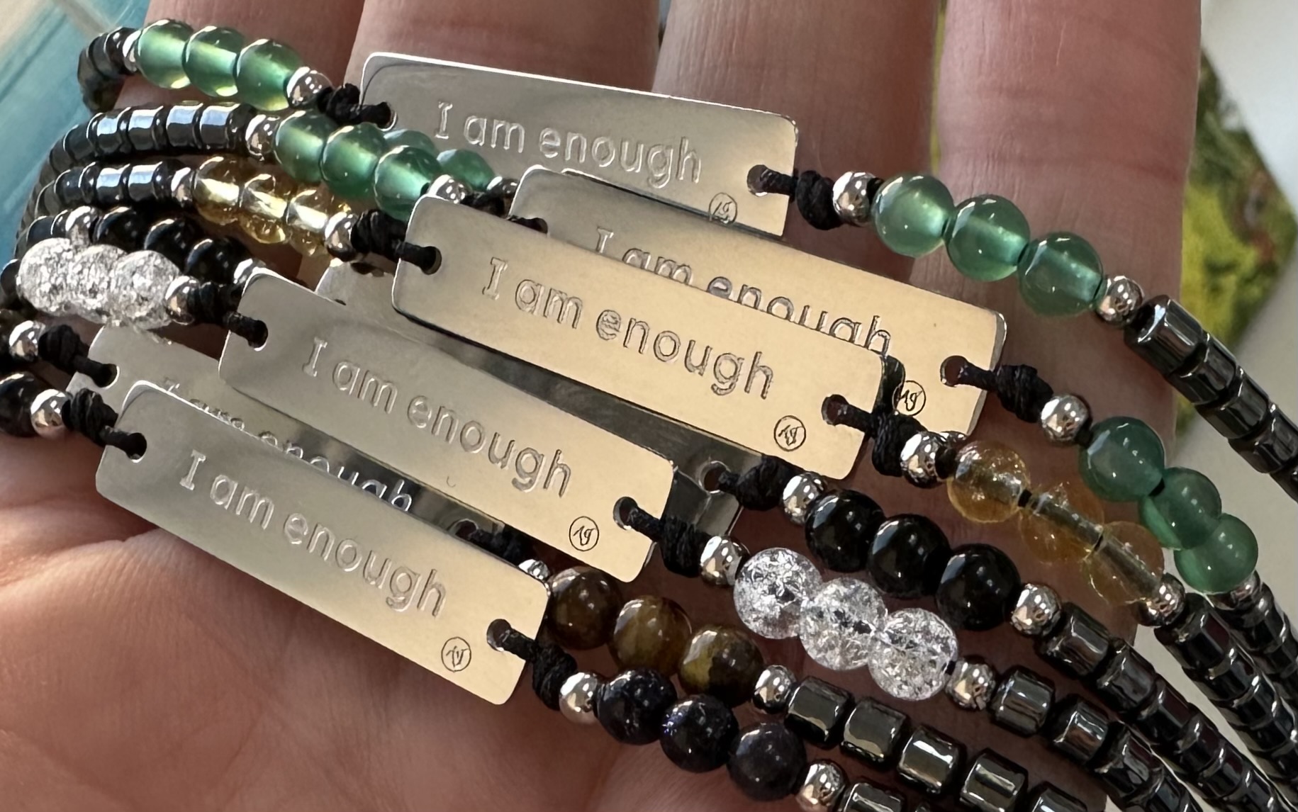 I am enough - crystals bracelets